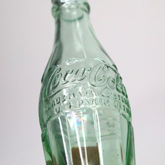 VINTAGE 60's COCA-COLA Coke Contour Bottle Green Glass 6.5oz Embossed Pat.Office - Picture 3 of 9